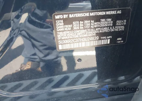 2017 BMW X5 Sdrive35I from USA, damaged, VIN 5UXKR2C37H0U24639